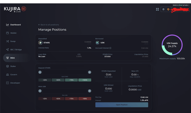 Minting $USK Using $STARS
