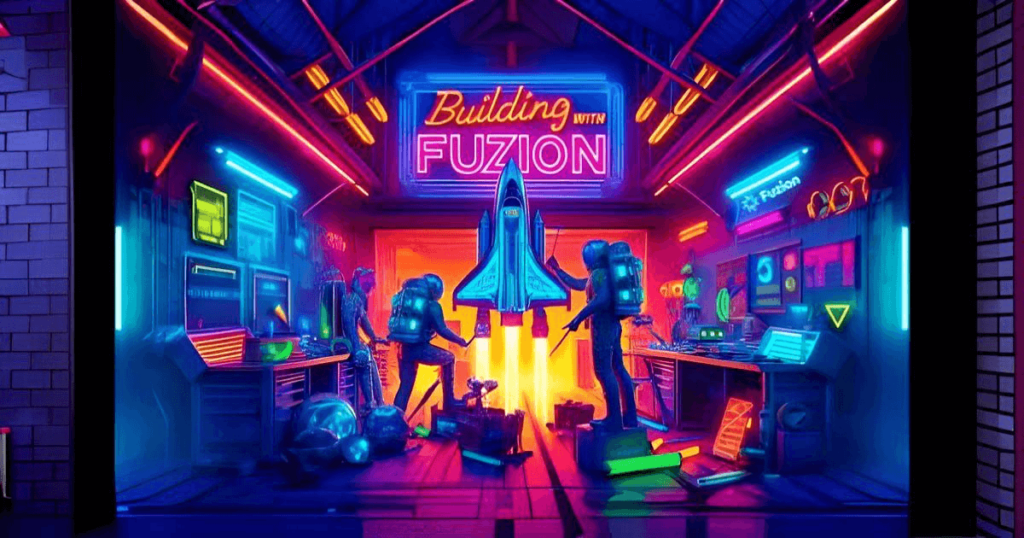 Never Stop Building with Fuzion. Image from the amazing https://x.com/_Tieg